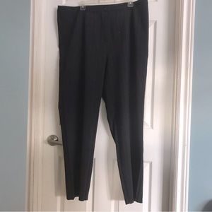 Penningtons Plus Size Navy Blue With White Pinstripe Tapered Leg Pants, Size 20